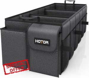 HOTOR Car Boot Oganiser - Large-Capacity Auto Trunk Organizer Collapsible Multi Compartments