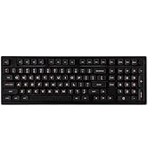White mechanical keyboard with RGB backlighting. Full-size layout with numeric keypad. Keys have a low-profile design. The keyboard has a slim, modern appearance.
