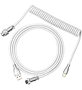 EPOMAKER MIX Type C Coiled Cable 1.8m, Type-C To USB A, TPU Mechanical Keyboard Cable with Detach...