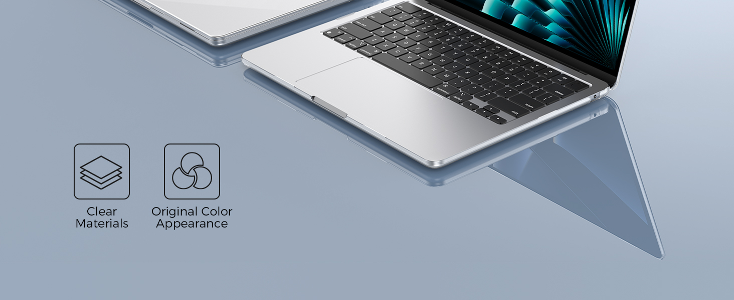 macbook air 13 inch case m2 m3 2024 2022 a2681 a3113 clear cover for air 13.6