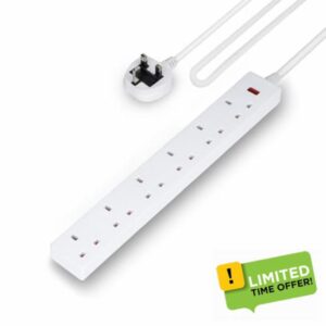 GEEPAS 6 Gang Extension Lead