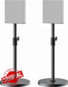 Pair Heavy-Duty Floor Speaker Stands for Sony Bravia Theatre Quad HT-A9M2 Speaker Stands - Height Adjustable Surround Sound Speaker Stand for Sony HT-A9M2 Stands with Cable Management (Stand Only)