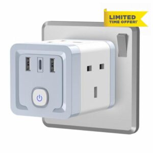 Plug Adapter with 3 USB Ports