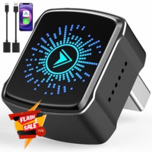 Wireless CarPlay Adapter UK for iPhone iOS & Android Auto – Compatible with Cars with Wired CarPlay (2016 & Later)