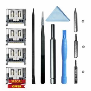 HLRAO 4 Pack Replacement HDMI Port for Sony Playstation 5 PS5 Display Socket Interface Jack Connector
