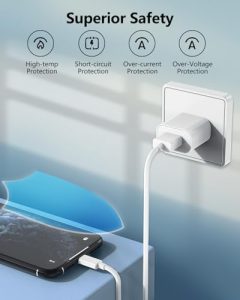 USB to USB C Charger Cable 2M Fast Charging Cable Type C USB Cable Wire Lead for iPhone 16/16E(SE4)/16 Pro Max/16 Plus