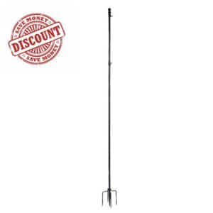 Nurnesy 10 FT Thickened Stainless Steel Ground Flag Pole - Outdoor Flagpole with 5 Prong Base | for Garden & Yard