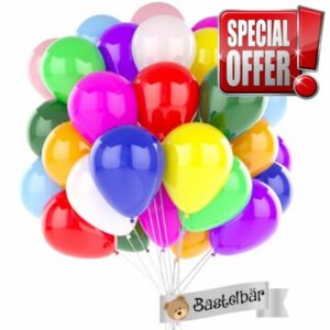 ORGANIC Balloons [100 pcs] ✓ Made in Europe ✓ Birthday Party Ballons ✓ Natural Latex ✓ Rainbow Colours ✓ Helium Balloons - 11 Metallic Colour Ballons - Latex Party Decorations