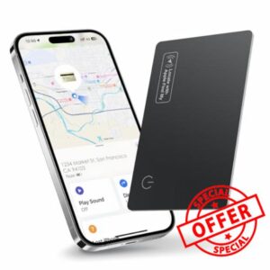 Wallet Tracker Card Air-Tag (iOS Only) - Work with Apple Find My