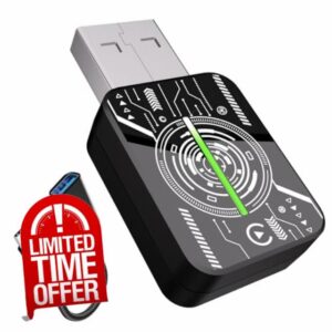 HEYINCAR+ Wireless CarPlay Adapter for iPhone/Andorid Auto - Convert Wired to Wireless CarPlay