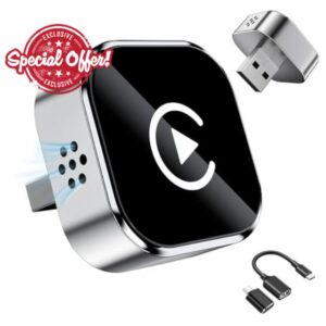 2-in-1 Wireless Carplay Adapter for iPhone&Android Auto Wireless Adapter