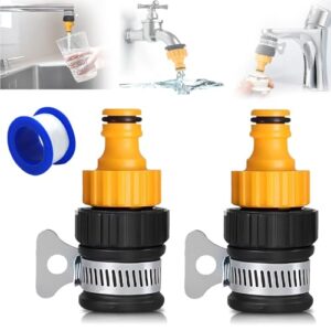 Hose Adapter for Kitchen Tap with Adjustable Stainless Steel Collar