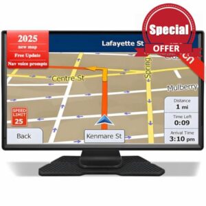 Sat Nav for Car/Truck/HGV - 9 Inch GPS Navigation UK 2025 with Lifetime Free Maps Updates