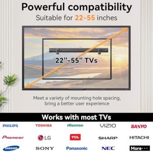 Ultra Slim Heavy Duty Plasterboard TV Wall Mount for Universal TV Up to 45KG