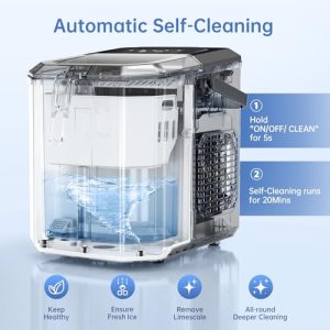Self-Cleaning Ice Maker Machine