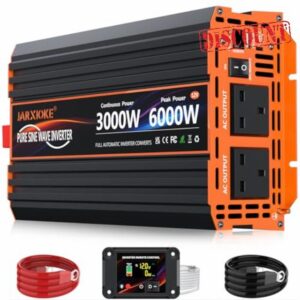 3000W Pure Sine Wave Power Inverter DC 12V to AC 240V with 2 UK Sockets