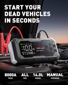 ANFLAG 7000A 160PSI Car Battery Booster Jump Starter(All Gas/14L Diesel/Hybrid)