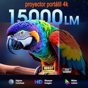 Full HD 4K Auto Keyston Smart mini Portable Projector with Android TV 11.0