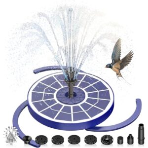3.5W Solar Glass Panel Bird Bath Fountains with 4 Fixed Rods