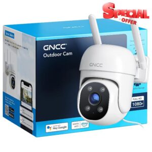 GNCC 1080P Home Security Camera Outdoor Surveillance with AI Motion Detection