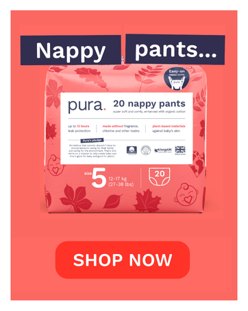 baby boy in Pura nappies