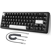 AJAZZ AF84 Wireless Typewriter Keyboard, Cute Retro Aesthetic Design with Integrated Stand for Ta...