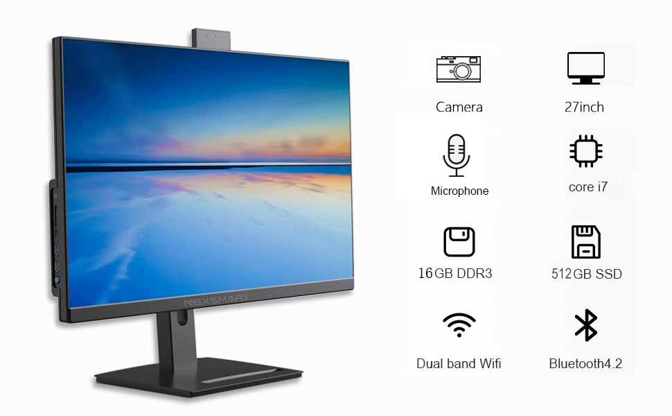 All-in-One PC 27 inch 1920*1080 FHD Desktop Computer