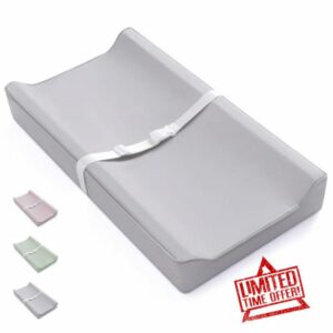 80 * 40 * 10CM Deluxe Anti-Roll Wedge Nappy Baby Changing Mat with Wipe-Clean PU Cover