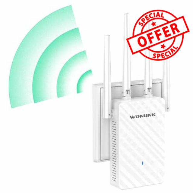 WiFi Extender Booster 1200Mbps WiFi Booster Range Extender 5GHz & 2.4GHz Dual Band WiFi Repeater Wireless Internet Booster