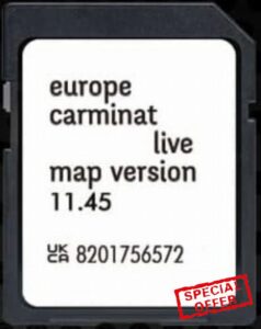 Europe 2025 GPS Navigation SD Card - Version 11.45 - Compatible with Renault Tomtom Live