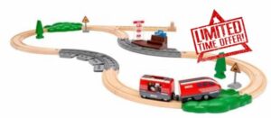 BRIO World - Pullback Train Set for Kids Age 3 Years Up - Railway Accessories and Add Ons