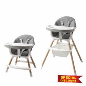 simpa Height Adjustable Baby High Chair – Ergonomic Toddler Seat with Removable Tray