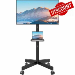 MOUNTUP Mobile TV Stand on Wheels