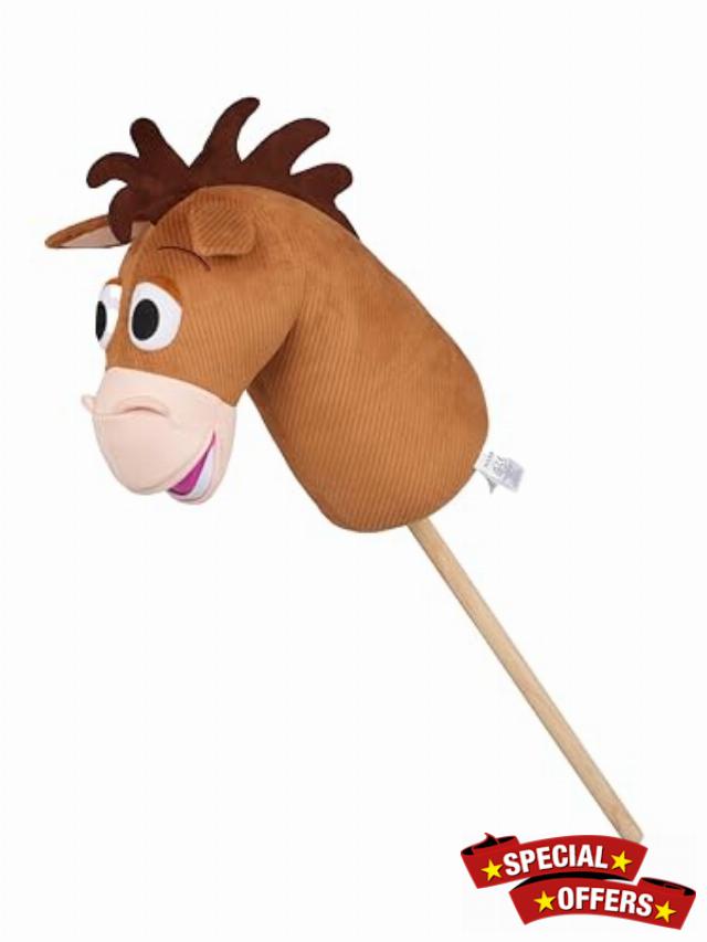 LeMieux Disney Hobby Horse Bullseye - One of Woody's Original Toy Story Roundup Gang - Cute Stand Up Mane and Excitable Expression - Detachable Stick - Suitable for Ages 3+