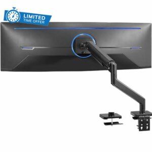 VIVO Heavy Duty Aluminum Ultrawide Monitor Tension Arm for up to 49 inch Screens