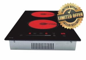 HYE 30cm 2 Burner Electric Cooktop – Built-In Ceramic Infrared Hot Plate