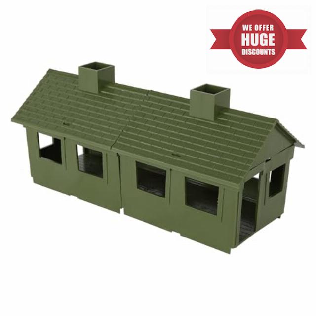 BMC Classic MPC Bunkhouse Barracks - OD Plastic Army Men Cabin House Building