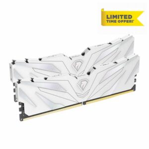 Netac 32GB Kit (2x16GB) DDR4 3200MHz PC4-25600 CL 16-18-18-40 Intel XMP 2.0 AMD Ryzen 1.35V UDIMM 288 Pin White Vest Heat Dissipation High Performance Gaming Desktop Memory - White
