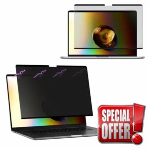 kwmobile Laptop Privacy Screen for Apple MacBook Pro 16" (2019) A2141 - Magnetic Computer Privacy Screen Shield - Laptop Monitor Protector - Anti Glare Blue Light Blocking