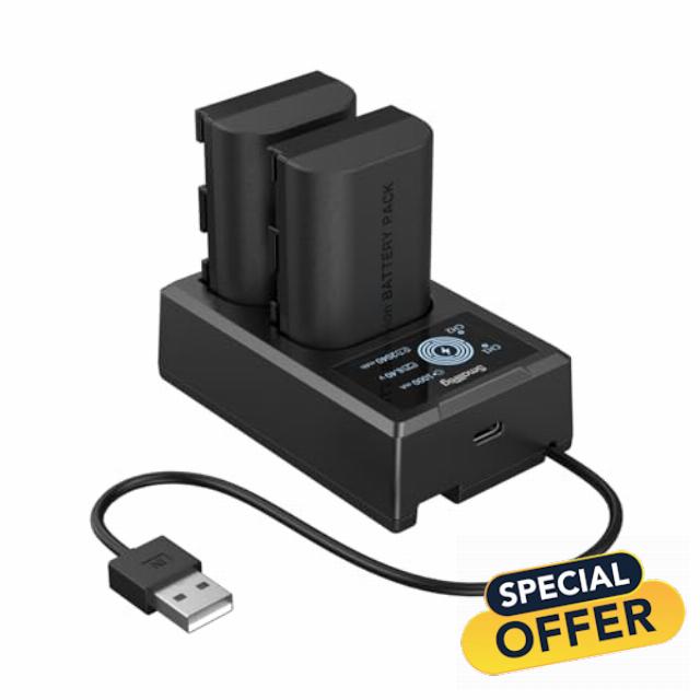 SMALLRIG Camera Battery Charger Set for Canon LP-E6P