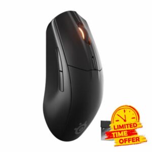 SteelSeries Rival 3 Wireless Gen 2 Gaming Mouse - 2.4GHz and Bluetooth - 18000 DPI TrueMove Air Optical Sensor - 60 Million Click Durability - Light-Weight - 100% PTFE Feet - Black
