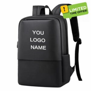 Customized Men's Backpack Custom Fashion Work Travel Casual Daypack Waterproof Computer Backpack Company Gift Printing Logo Name Pattern Color1