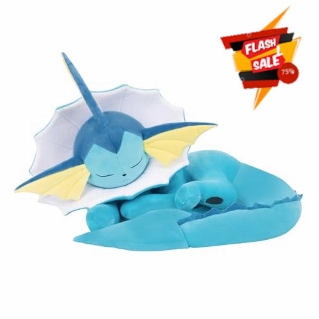 Pokémon Vaporeon Sleeping Plush - 18-Inch Premium Plush in Sleeping Pose