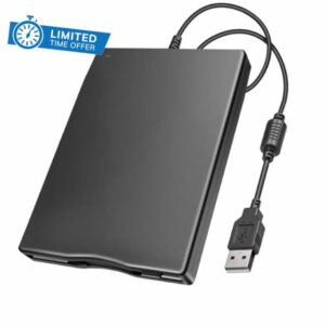Portable Floppy Disk Drive 3.5 Inch USB External Floppy Disk Reader 1.44MB Floppy Drive for Windows 98SE/ME/2000/XP/Vista/7/8/OS 8.6 or Above