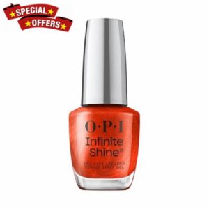 OPI Infinite Shine Nail Polish – I’m a Natural Gingerbread – Gel Like & Long Lasting Shimmery Warm Orange Nail Polish – with Pre-Cured Gel Technology & OPI Pro-Wide Brush (15ml)