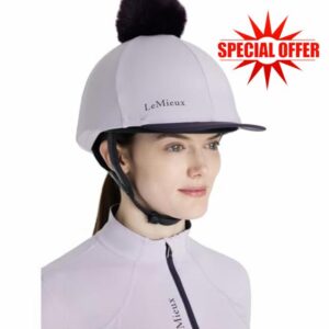 LeMieux Classique Pom Horse Riding Hat Silk - Lilac