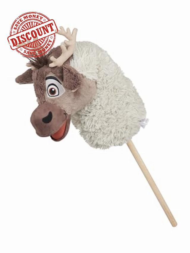 LeMieux Disney Hobby Horse Sven - Your Faithful Frozen Reindeer Friend - Soft Antlers and Kind Dark Eyes - Detachable Stick - Suitable for Ages 3+