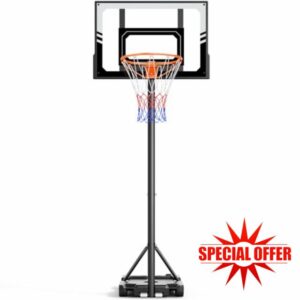 Basketball Hoop for Kids TONBUX Portable Adjustable 7FT Kids Basketball Hoop and Stand for Backyard Driveway Indoor Outdoor