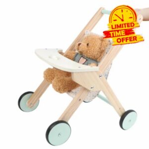 Wooden – Multifunctional Push Stroller Toy | Toddler Shopping Cart Walker for 1–3 Year Old Boys and Girls | Educational Activity Push Toy for Balance Training and Early Learning Play