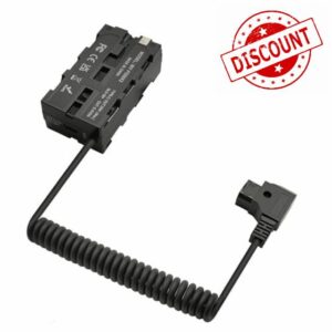 D-Tap to Dual Sided NP-F Dummy Battery Power Adapter Cable Compatible with Atomos Ninja V